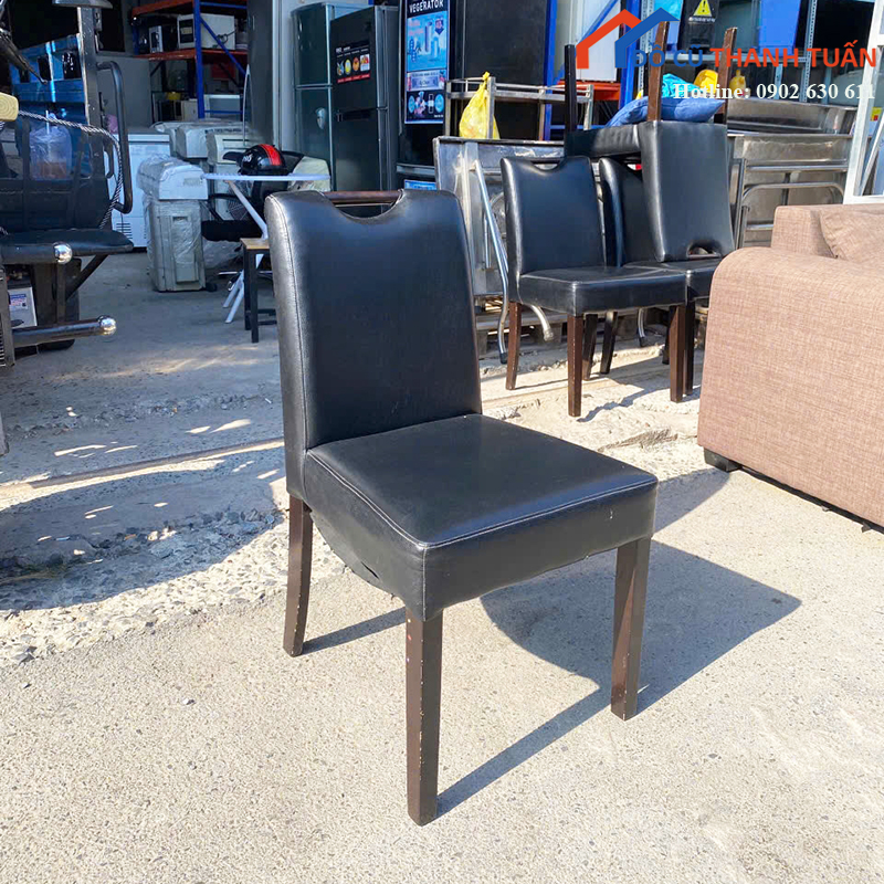 ghe-an-cu-boc-da-mau-den-sang-trong-gia-tot-3 Ghế Ăn Cũ Bọc Da Màu Đen Sang Trọng Giá Tốt