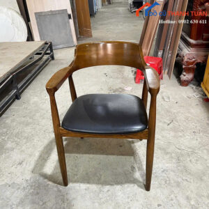 Ghế Cafe Cũ Bọc Đệm Khung Gỗ Tựa Lưng Cong