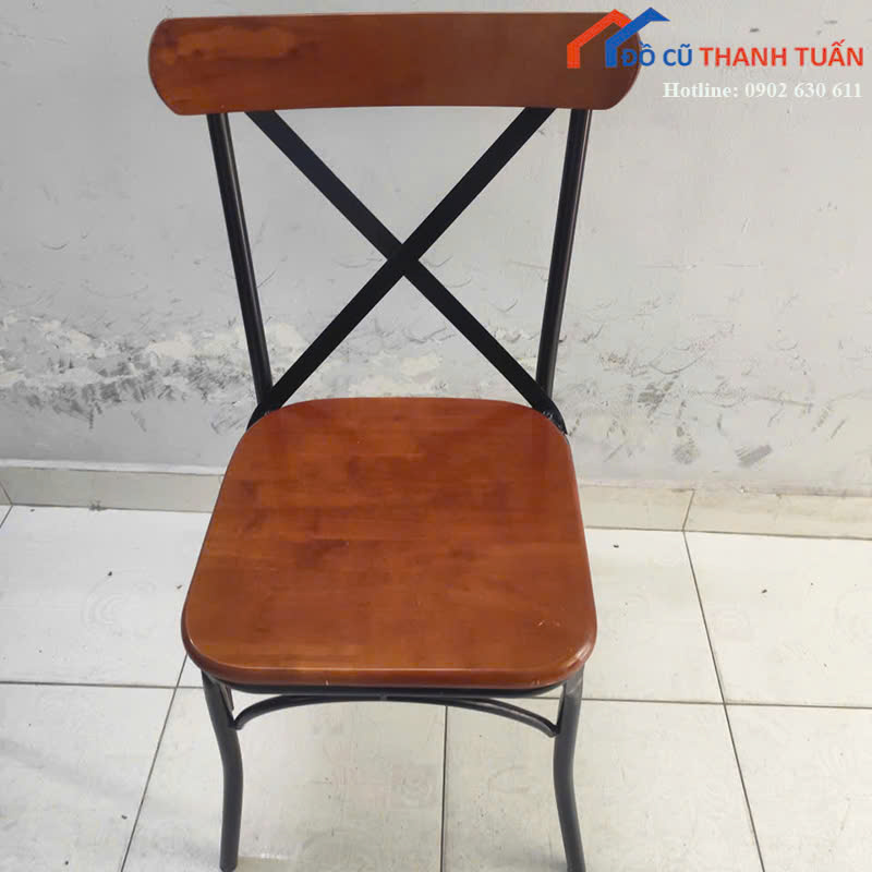 ghe-cf-sl8-G200k-2 Ghế Cafe Cũ Thiết Kế Lưng Chữ X Hiện Đại Giá Tốt