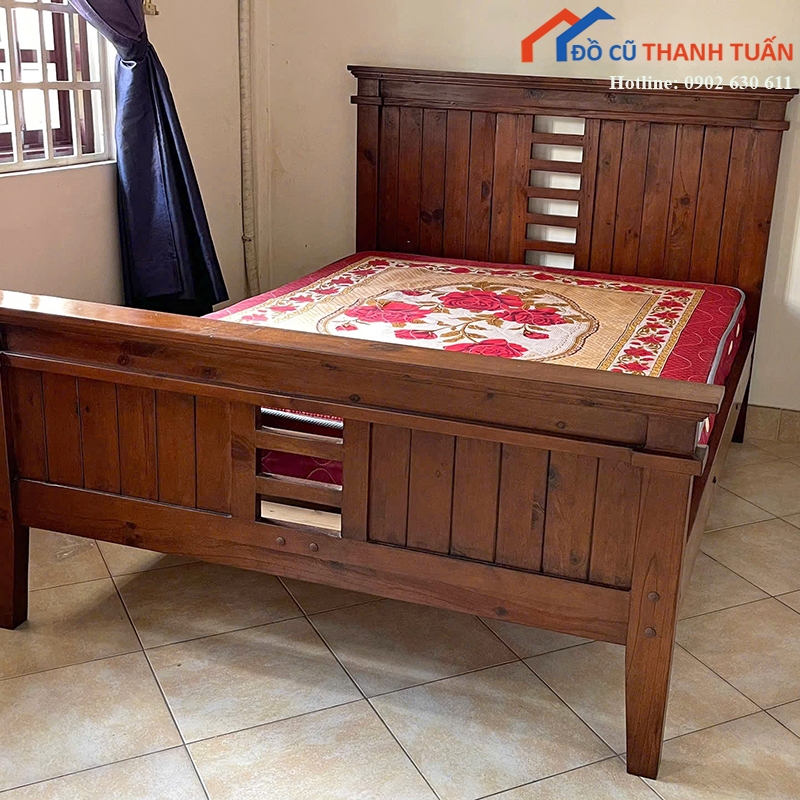 giuong-go-cu-1m6x2m-mau-nau-kieu-dang-co-dien-3 Thanh Lý Đồ Nội Thất Cũ - Chuyên Mua Bán Bàn Ghế Cũ Giá Tốt Nhất