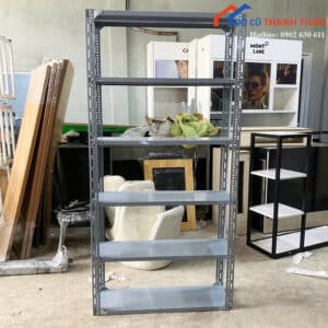 Kệ Sắt Cũ Màu Xám Thiết Kế 6 Tầng Đa Năng