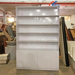 Kệ Trưng Bày Cũ 1M5x2M Nhiều Ngăn Có Tủ Dưới