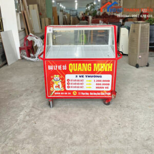 Quầy Bán Vé Số Cũ 1M16x60CM Có Kính Tiện Lợi