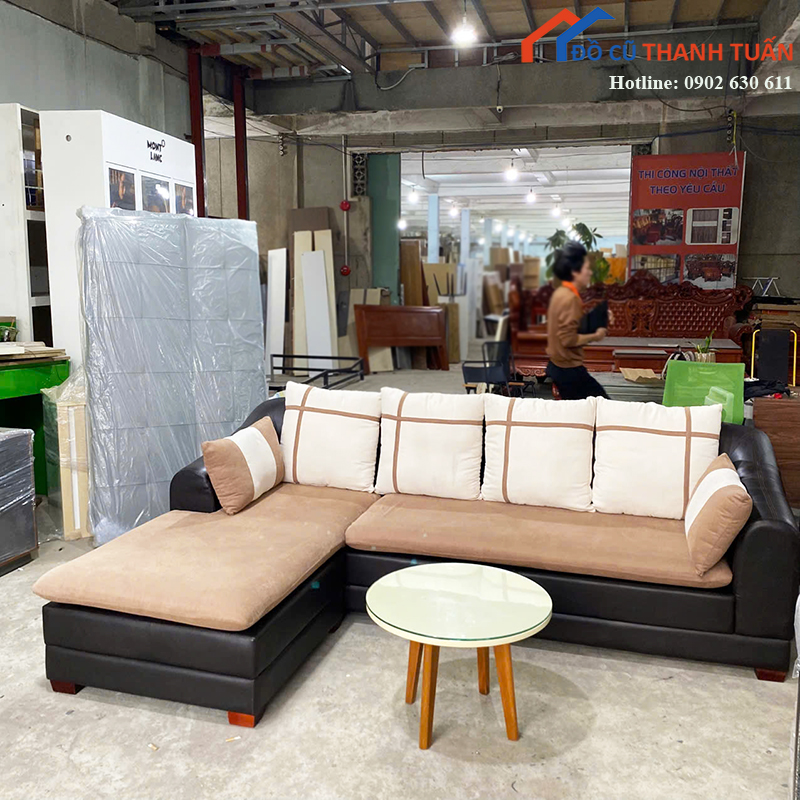 sofa-cu-2m5x1m6-goc-l-mau-nau-kieu-dang-sang-trong-4 Sofa Cũ 2M5x1M6 Góc L Màu Nâu Kiểu Dáng Sang Trọng