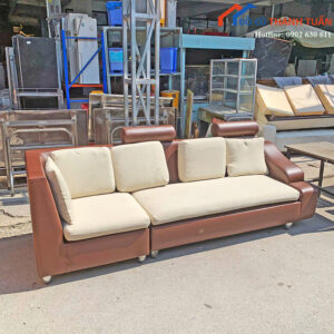 Sofa Cũ 2M5x78CM Màu Nâu Phối Trắng Hiện Đại