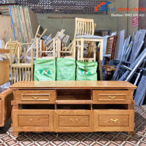 Thanh Lý Kệ Tivi 1M8x41CM Vân Gỗ Có Hộc Kéo Mới 99%