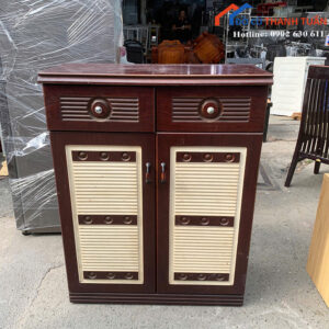 Tủ Giày Cũ Màu Nâu Thiết Kế 2 Cánh 2 Hộc Kéo