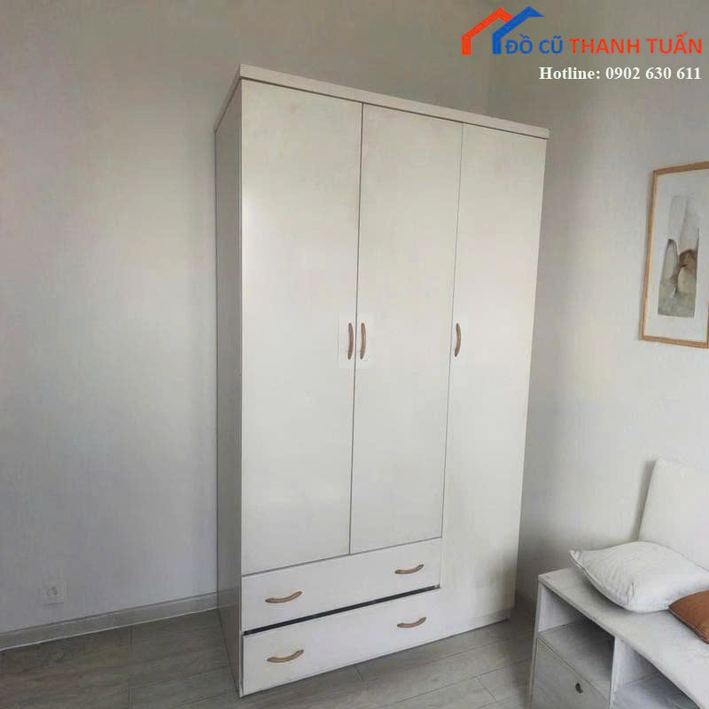 tu-quan-ao-cu-1m2x2m-mau-trang-co-3-canh-nho-gon