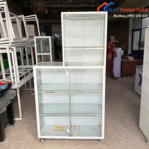 Tủ Trưng Bày Cũ 2Mx1M07 Kiểu Góc L Độc Đáo