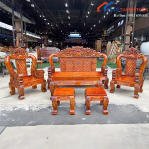 Bộ Salon Tay 12 Luis Gỗ Chạm Khắc Tinh Xảo Mới 99%