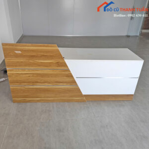 Bàn Giám Đốc Cũ 1Mx2M Vân Gỗ Phối Trắng Hiện Đại