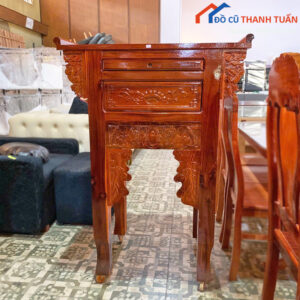 Bàn Thờ Gỗ Tràm 87CM Thiết Kế 1 Tầng Mới 99%