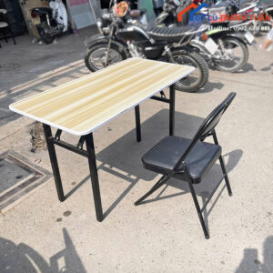 Bộ Bàn Ghế Cũ 1M2x60CM Thiết Kế Gấp Tiện Lợi