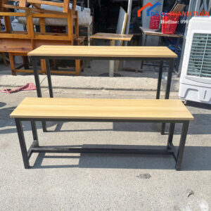 Bộ Bàn Ghế Học Sinh Cũ 1M2 Mặt Vân Gỗ Sáng