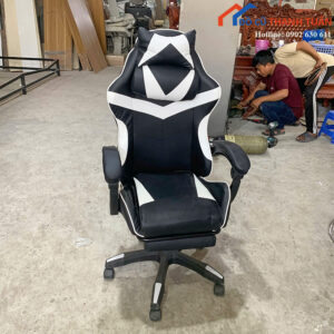 Ghế Gaming Màu Đen Phối Trắng Hiện Đại Mới 99%
