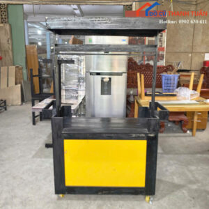 Quầy Bán Hàng Cũ 1M8x1M Màu Đen Phối Vàng Nhỏ Gọn
