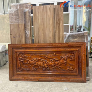 Tranh Gỗ Mã Đáo Thành Công Chạm Khắc Tỉ Mỉ Mới 99%