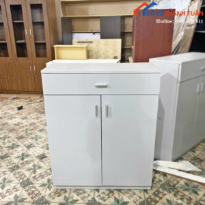 Tủ Đựng Giày Dép 1Mx80CM Màu Xám 2 Cánh Mới 99%