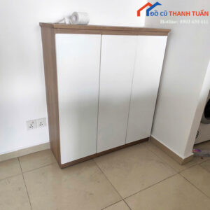 Tủ Giày Dép Cũ 1M05x35CM Thiết Kế 3 Cánh Nhiều Ngăn