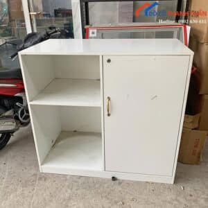 Tủ Hồ Sơ Cũ 1M15x1M Màu Trắng 1 Cánh Nhỏ Gọn