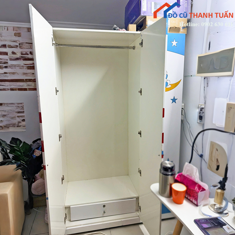 tu-quan-ao-cu-1m4x2m1-hinh-doraemon-3-canh-2 Thanh Lý Đồ Nội Thất Cũ - Chuyên Mua Bán Bàn Ghế Cũ Giá Tốt Nhất
