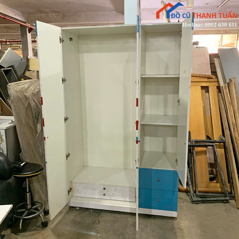 tu-quan-ao-cu-1m4x2m1-hinh-doraemon-3-canh-5 Thanh Lý Đồ Nội Thất Cũ - Chuyên Mua Bán Bàn Ghế Cũ Giá Tốt Nhất