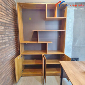 Tủ Trưng Bày Cũ 2M2x1M4 Vân Gỗ Nhiều Ngăn Độc Đáo