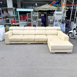 Bộ Ghế Sofa Cũ Bọc Da Góc Chữ L Giá Rẻ