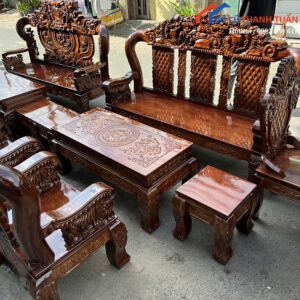 Bộ Salon Tay 12 Louis 3 Tựa Lưng Mới 99%