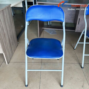 Ghế Gấp Cũ Bọc Nệm Đen Khung Sắt Chắc Chắn (Nhiều Màu)