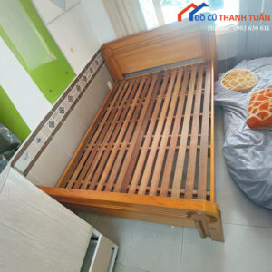 Giường Gỗ Cũ Thiết Kế Đẹp, Chắc Chắn