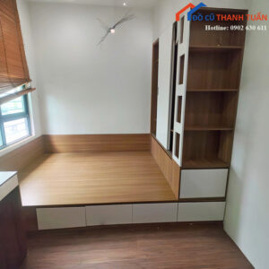 Giường Kết Hợp Tủ Quần Áo Cũ 2M85x1M95 Thiết Kế Đa Năng