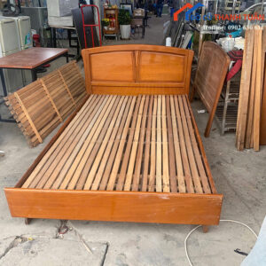 Giường Ngủ Cũ Gỗ Xoan Đào 1M2x2M Giá Tốt