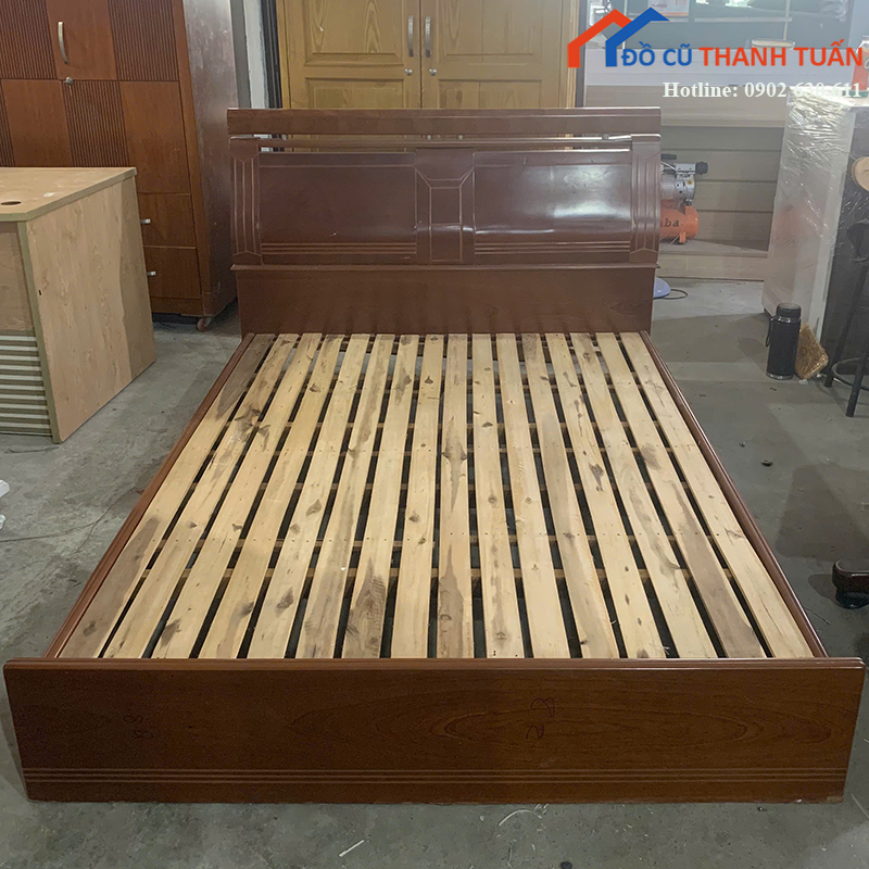 giuong-ngu-go-cu-1m4x2m-mau-nau-sang-trong-1-1 Giường Ngủ Gỗ Cũ 1M4x2M Màu Nâu Sang Trọng