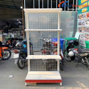 Kệ Siêu Thị Cũ 1M9x90CM Lưng Lưới 4 Tầng