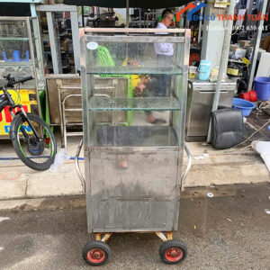 Xe Bán Hàng Cũ 1M6x60CM Mặt Kính Tiện Quan Sát