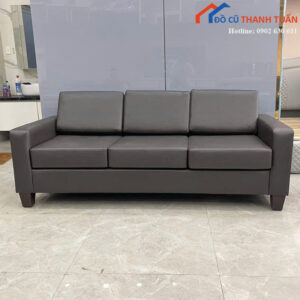 Sofa Bọc Da 1M2 Màu Tối Dễ Kết Hợp Nội Thất Mới 99%