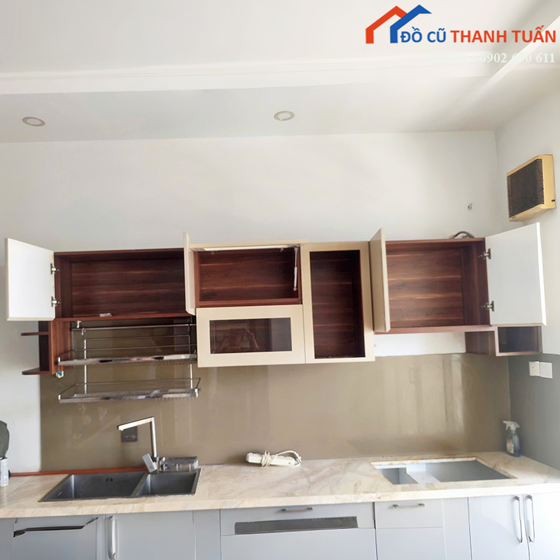 tu-bep-treo-tuong-cu-3m1x70cm-nhieu-ngan-thiet-ke-hien-dai-2 Tủ Bếp Treo Tường Cũ 3M1x70CM Nhiều Ngăn Thiết Kế Hiện Đại