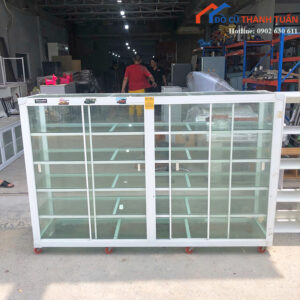 Tủ Kính Trưng Bày Cũ 1M8x40CM Thiết Kế Cửa Lùa