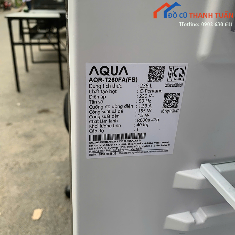 tu-lanh-aqua-cu-236l-2-cua-inverter-cu-gia-tot-4 Tủ Lạnh Aqua Cũ 236L 2 Cửa Inverter Cũ Giá Tốt