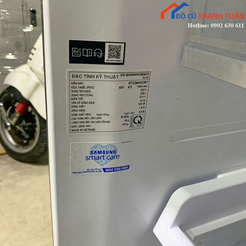 tu-lanh-samsung-cu-236l-2-canh-mau-den-sang-trong-3 Tủ Lạnh Samsung Cũ 236L 2 Cánh Màu Đen Sang Trọng