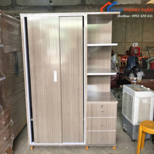 Tủ Quần Áo Nhựa 1M2x1M86 Thiết Kế Hiện Đại Mới 99%