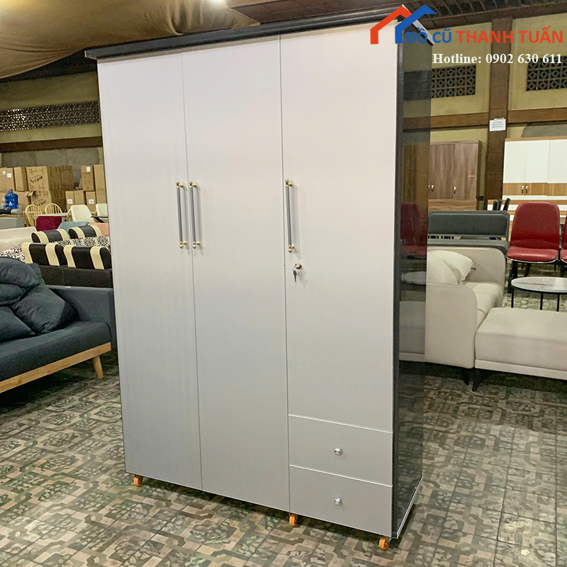 tu-quan-ao-3-canh-1m2-hang-moi-99-2 Thanh Lý Đồ Nội Thất Cũ - Chuyên Mua Bán Bàn Ghế Cũ Giá Tốt Nhất
