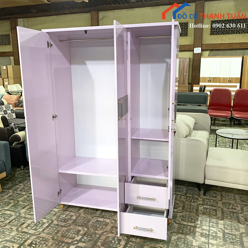 tu-quan-ao-3-canh-1m2-hang-moi-99-5 Tủ Quần Áo Nhựa 3 Cánh 1M2 Hàng Mới 99% (Nhiều Màu)
