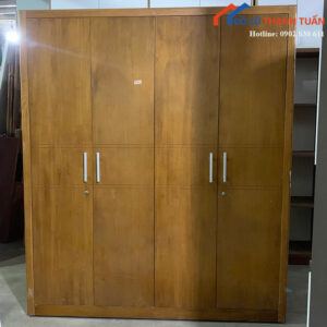 Tủ Quần Áo Cũ 1M8X2M Gỗ Cao Su 4 Cánh Sang Trọng