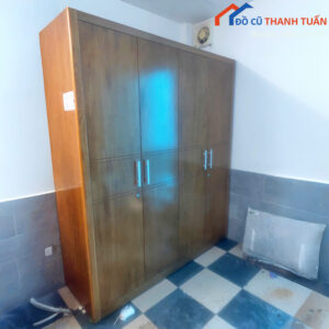 Tủ Quần Áo Cũ Gỗ Cao Su 4 Cánh Sang Trọng