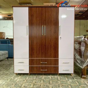 Tủ Quần Áo Nhựa 4 Cánh 1M6x1M85 Mới 99%