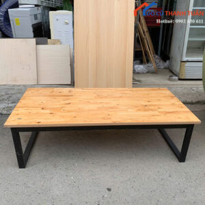 Bàn Bệt Cũ 1M2x60CM Mặt Gỗ Chân Sắt Giá Tốt