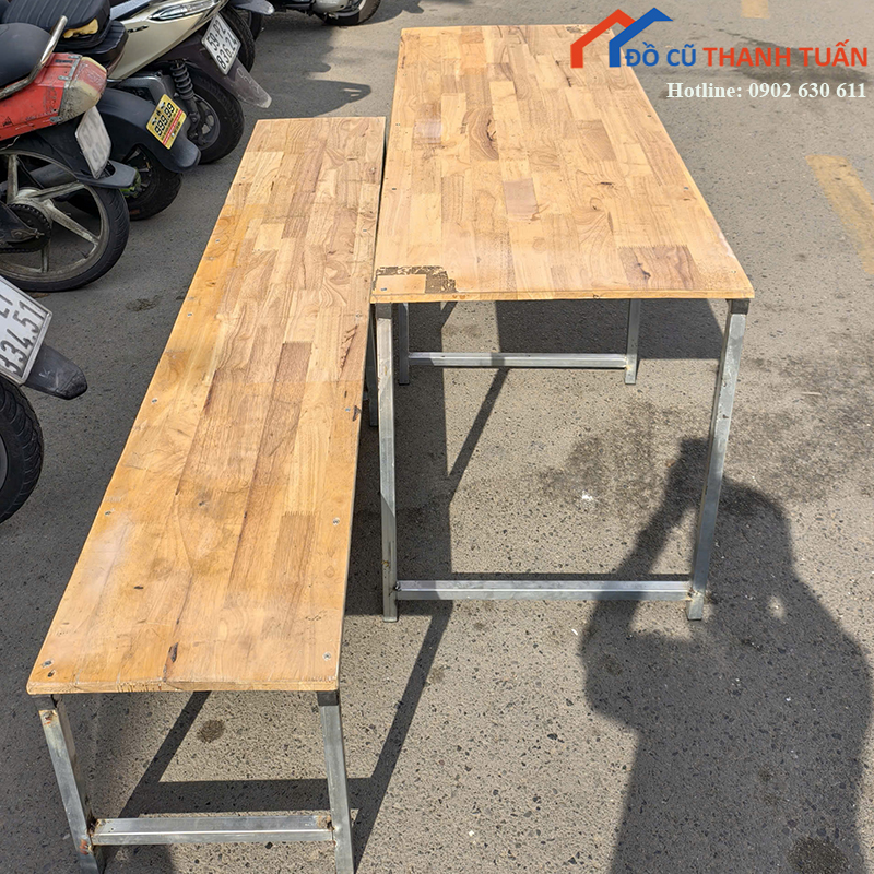 ban-hoc-sinh-cu-1m6x60cm-mat-go-khung-sat-chac-chan-2 Bàn Học Sinh Cũ 1M6x60CM Mặt Gỗ Khung Sắt Chắc Chắn