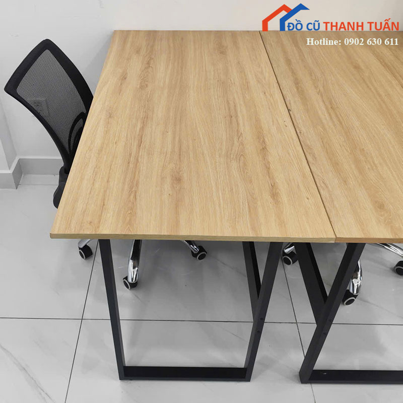 ban-lam-viec-cu-1m2x60cm-mat-go-trang-hien-dai-3-3 Bàn Làm Việc Cũ 1M2x60CM Mặt Gỗ Trắng Hiện Đại